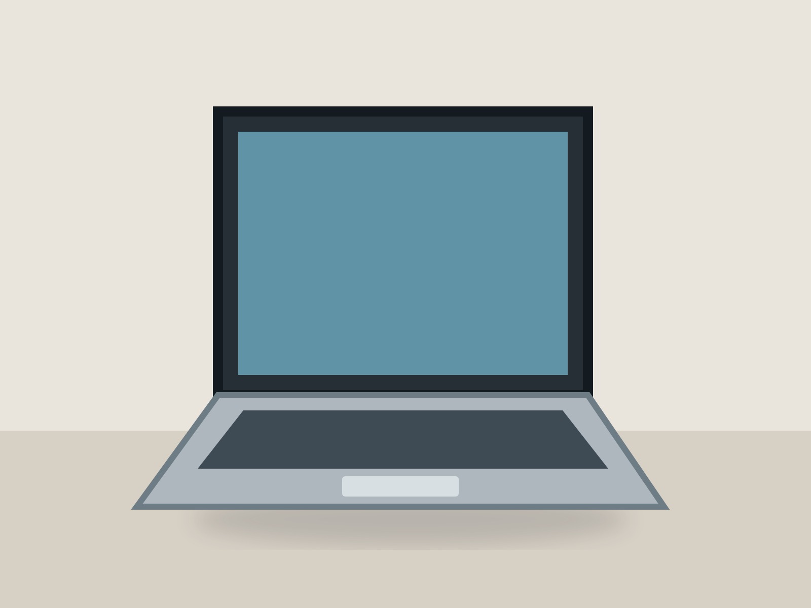 Silver laptop with dark keyboard